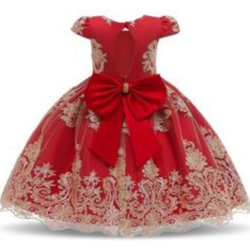 Vestido de princesa de verano Little Flower Girl Party Vestido denovia de estilo occidental