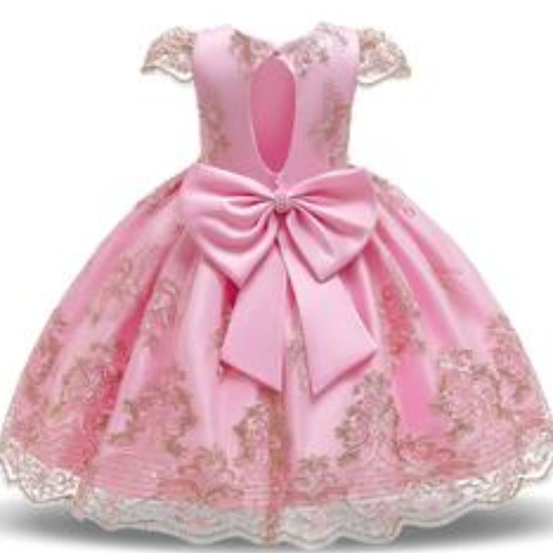 Prendas paraniños Smocked Kids Clothing Flower Girl Luxury Lux Lace Big Beauty Princess Vestido de cumpleaños