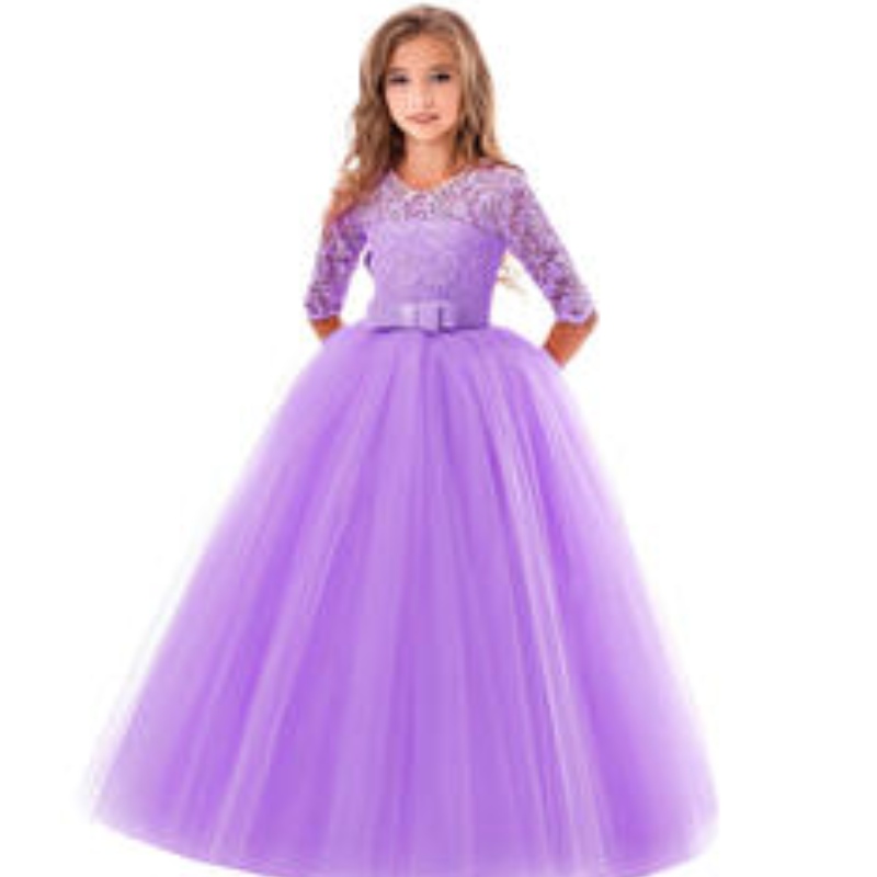 2022 Invierno NUEVA Fashion Fashion Party Dress Party Mesh Guff Puff Long manga Vestidos de princesa de boda