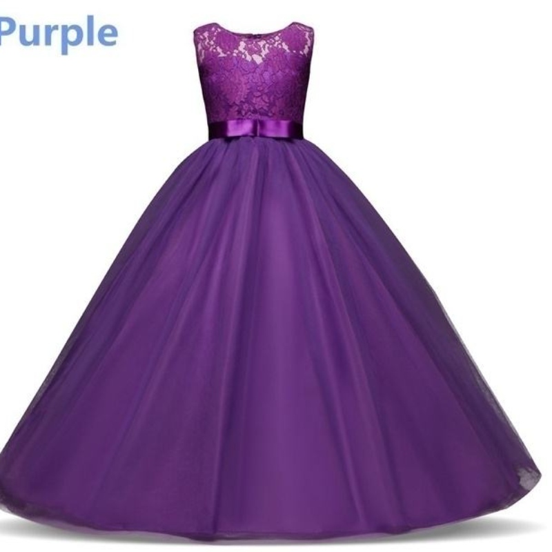 Adolescentes chicas princesa vestida paraniños fiestas de boda de la dama de honor de encaje rojo cumpleaños de cumpleaños de lanoche de cumpleaños 14 años