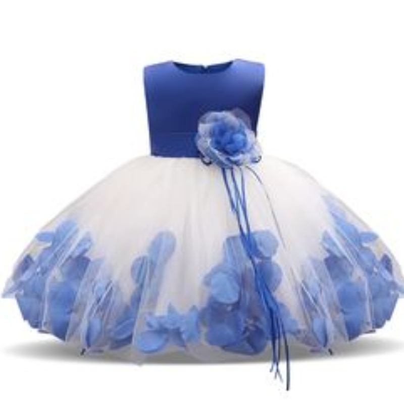 Niños Pétalos de flores infantiles Vestido Niños Niños de dama de honor