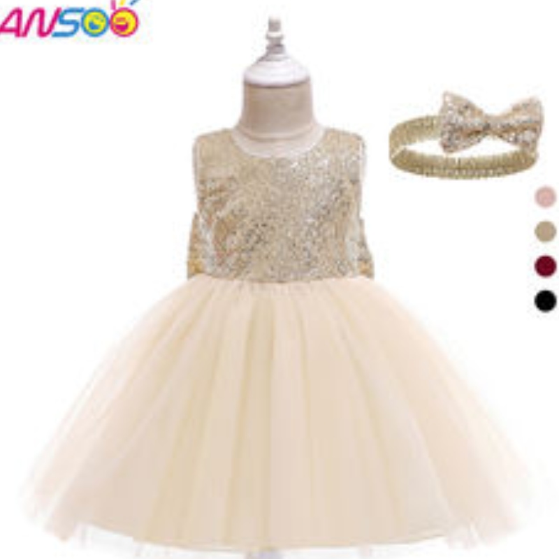 Ansoo Drop envío Vestido deniñas paraniñas paraniños pequeños Tutu Tutu Pageant Dresses Vestidos de encaje Vestido paraniña de flores con banda para la cabeza