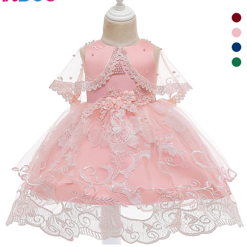 Ansoo Niños Fiesta de color rosa sin mangas Vestido paraniños algodón Elegante princesa Vestido paraniña 2-10 años Tutu Vestidos denovia paraniña paraniña