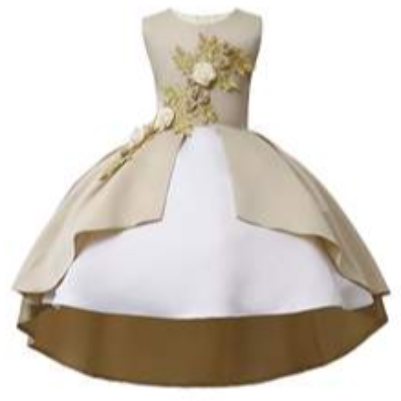 Vestido en capas de flores 3d paraniños pequeños ropa de fiesta sin mangas princesa paraniños cumpleaños