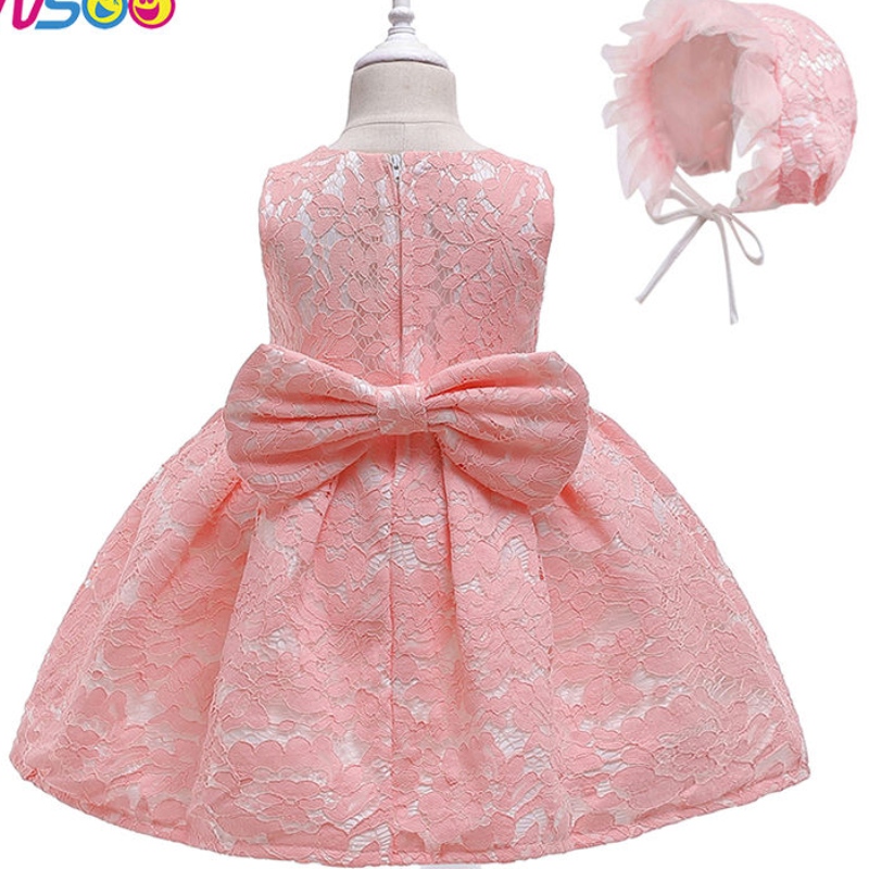 Ansoo New Girls \\ 'Vestido de encaje de encaje Vestido Princesa Vestido con un sombrero para unniño de 3-24 meses paraniños pequeños
