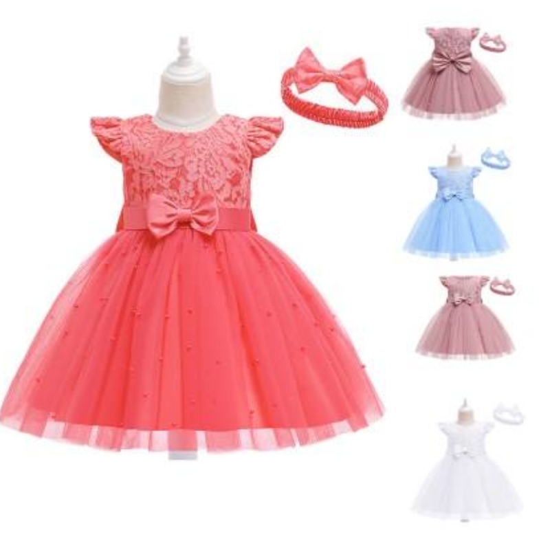 Vestido denovia de estilo europeo paraniños Preciosos vestidos de tutor de fiesta paraniñas de 2 a 12 años sin mangas