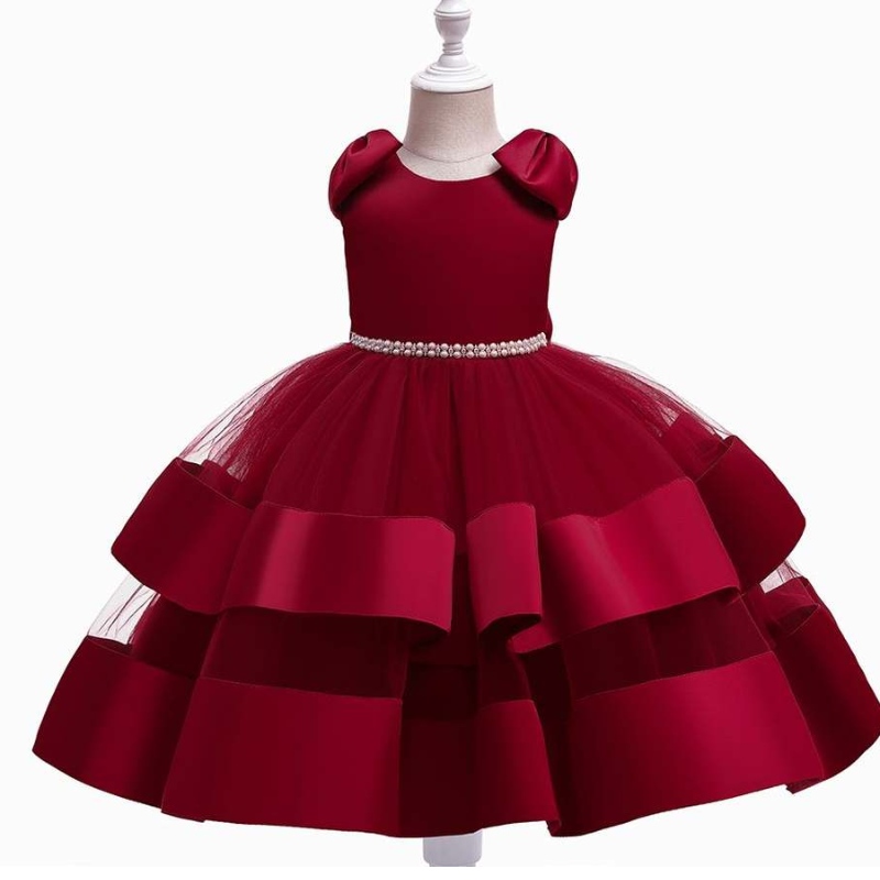 OA 60 días OEM ODM Venta caliente Vestidos paraniños de varias capas Vestidos de cumpleaños Cotton Girl Princess Vestidos de fiesta Flower Girls Vestidos