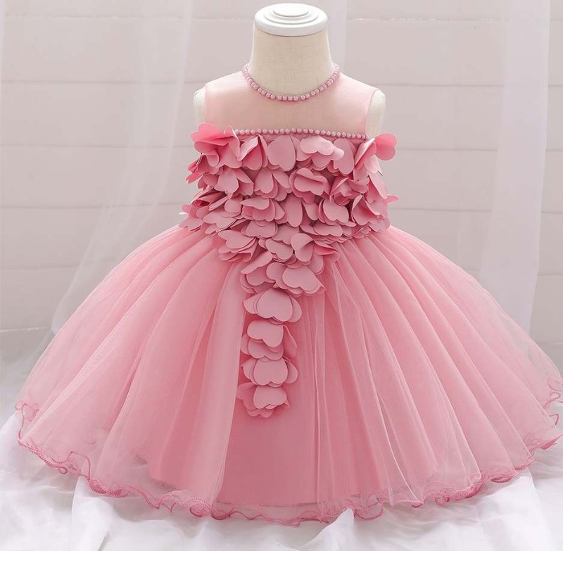 Vestidos denovia de flores reciénnacidos de baigra de la fiesta de la fiesta de cumpleaños de tul vestimenta 0-2 años