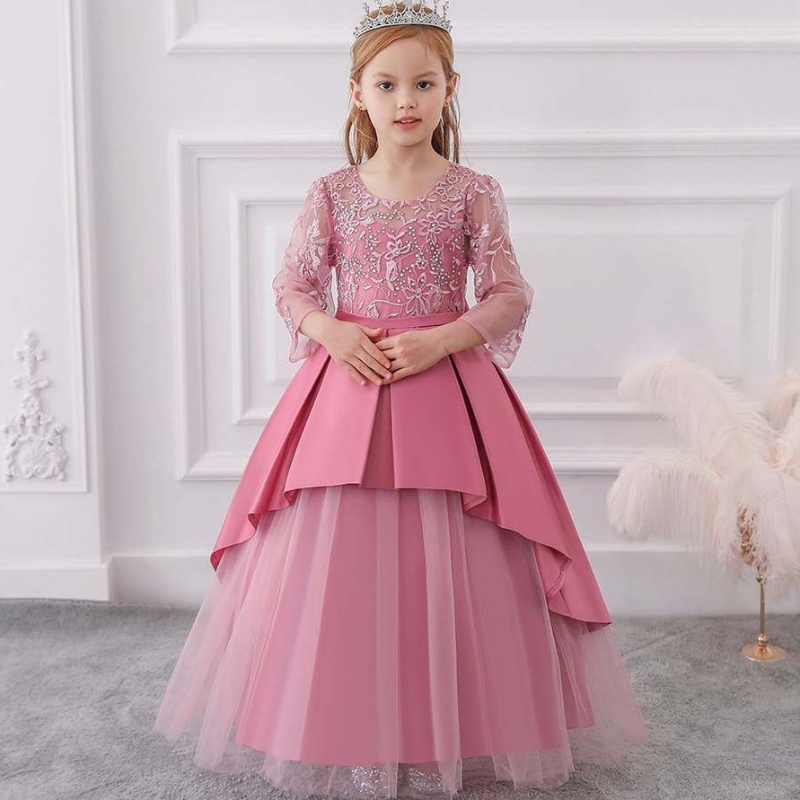 Vestido de princesa de encaje árabe de Baige