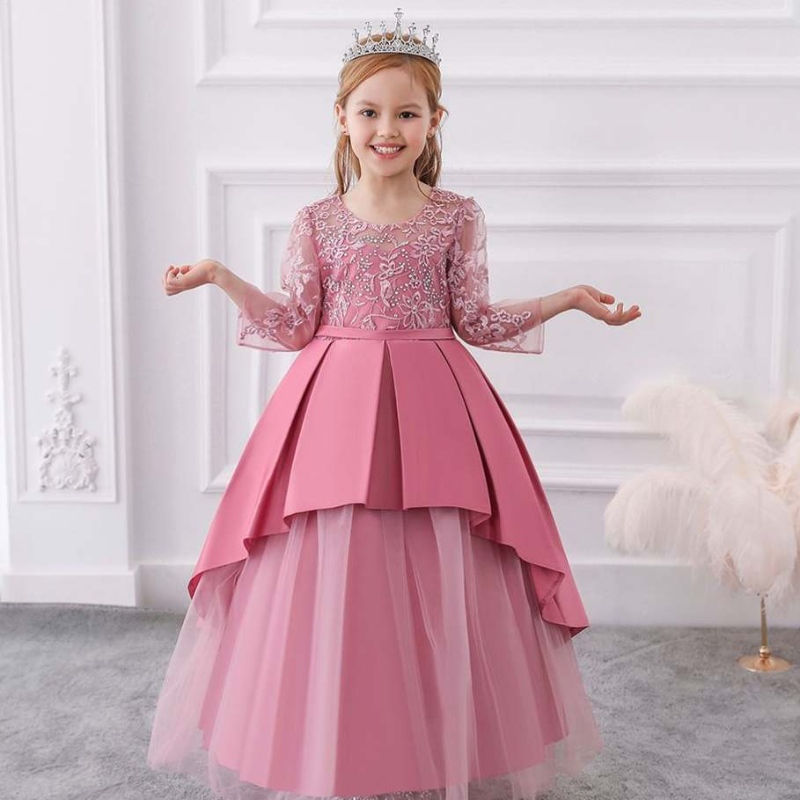 Vestido de princesa de encaje árabe de Baige