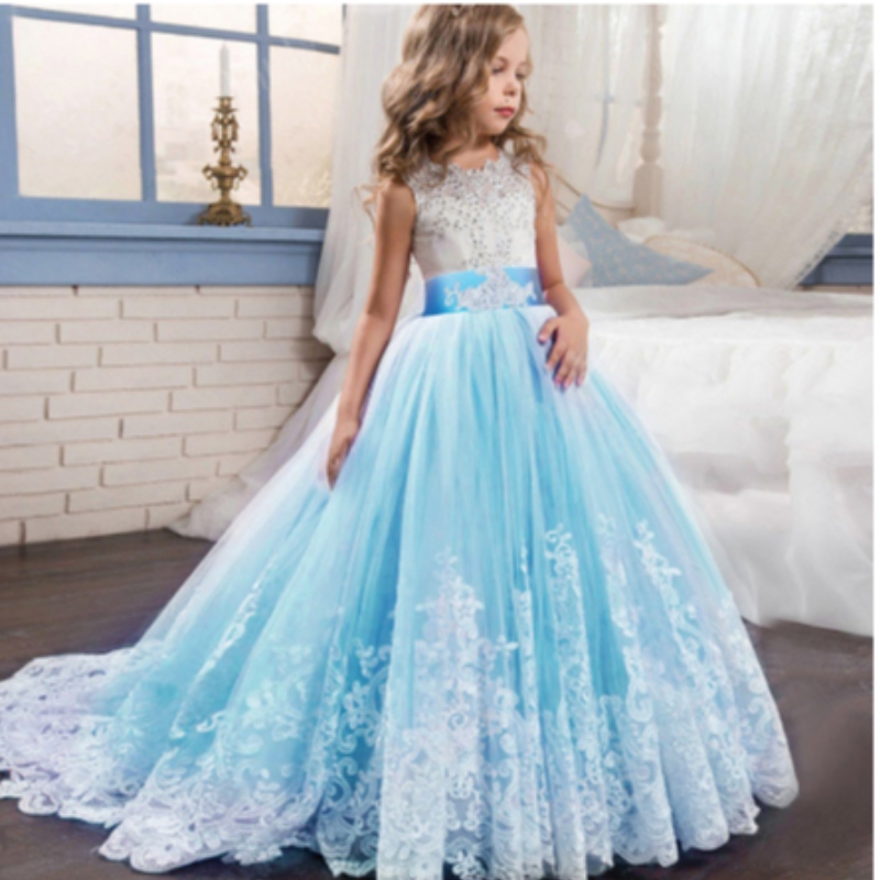 Diseño de Baigeluxury Evento de boda paraniños al por mayor Vestido de baile Fancy Princess Prom Frock Girl Party Dress LP-231