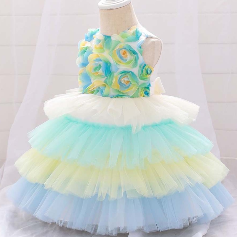 2020 Flower reciénnacido Bautismo Baptismo Frock First Communion Vestidos de princesa tutu tutu