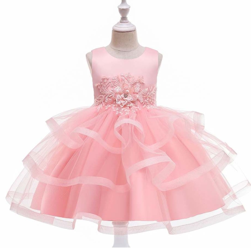 Baige Little Kid Baby Kid Flower Girl Vestido de cumpleaños de verano Disfraz de princesa Vestido 3-10 años