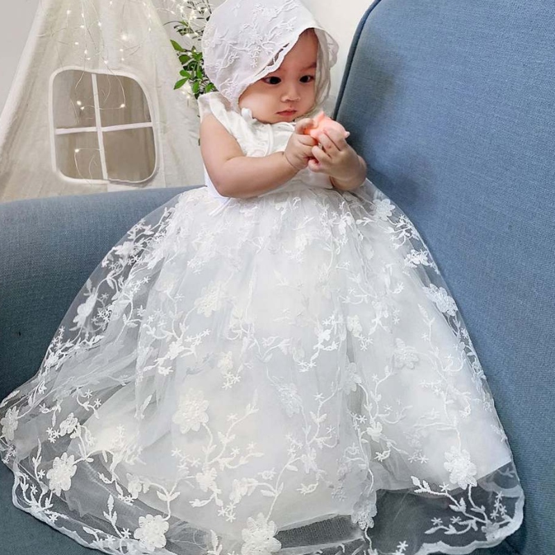 Baige New Party Girl Dress White Royal Design Reino Baby Baby Dresses
