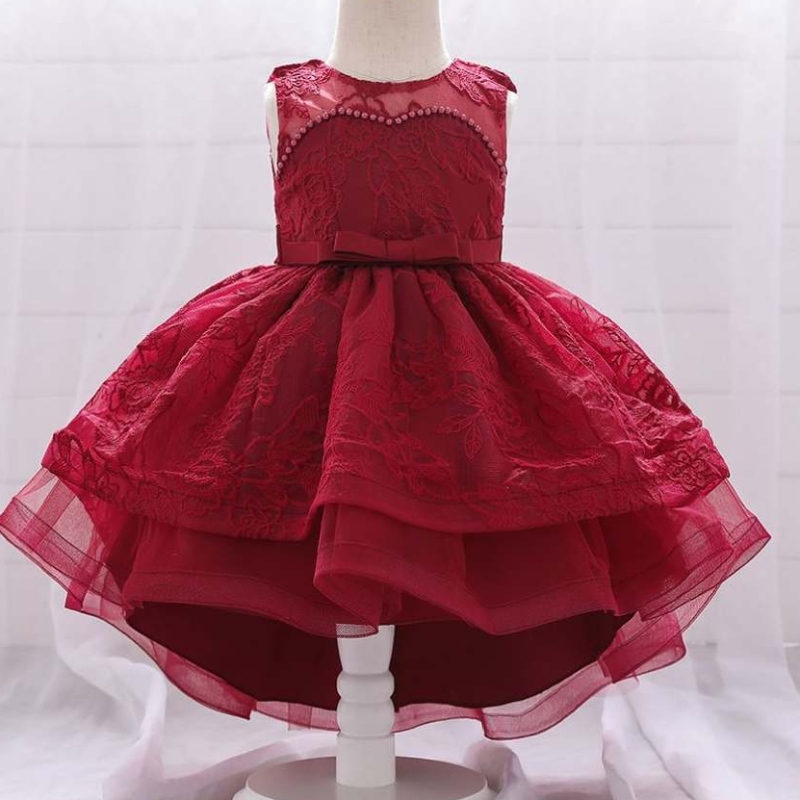 Baige Summer Infant Baby Baby Baby Frock Design Fiesta de bodas de cumpleaños Vestido T1939XZ