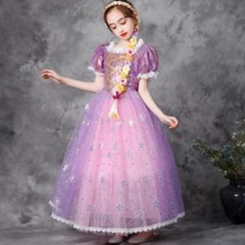 Vestido deniña encaje lentejuelas carnavales princesa disfrazniños Halloween Fiesta de Navidad Bitas paraniños Cosplay