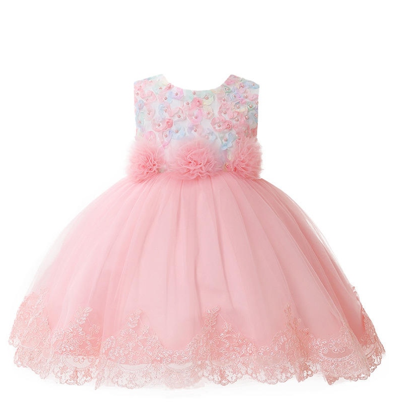 Vestido de princesa deniños Vestido de encaje bordadoniña de flores Tutu falda