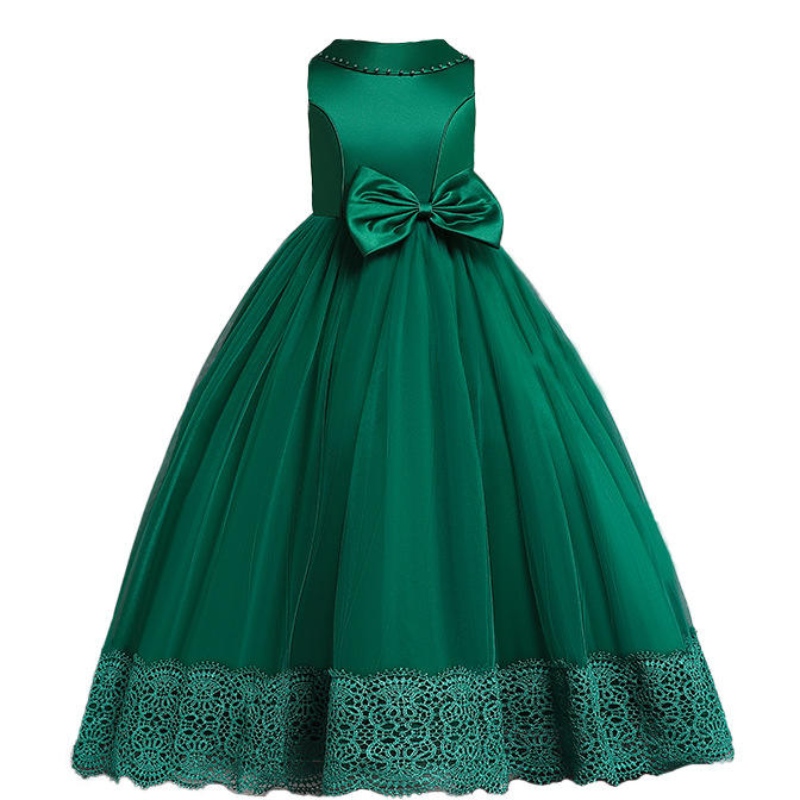 Vestido de princesa Long Princesa Mesh Tutu Falda Catwalk Vestido para fiesta de interpretación de piano