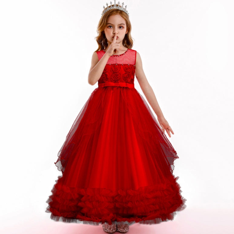 Vestido de princesa de losniños Vestido denovia de verano de verano Mesh Tutu falda