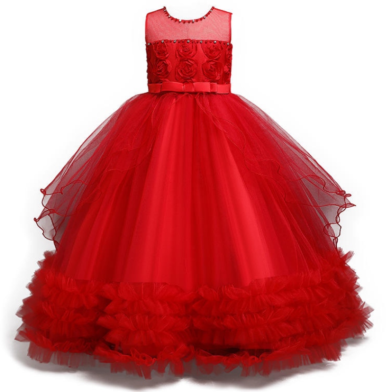 Vestido de princesa de losniños Vestido denovia de verano de verano Mesh Tutu falda