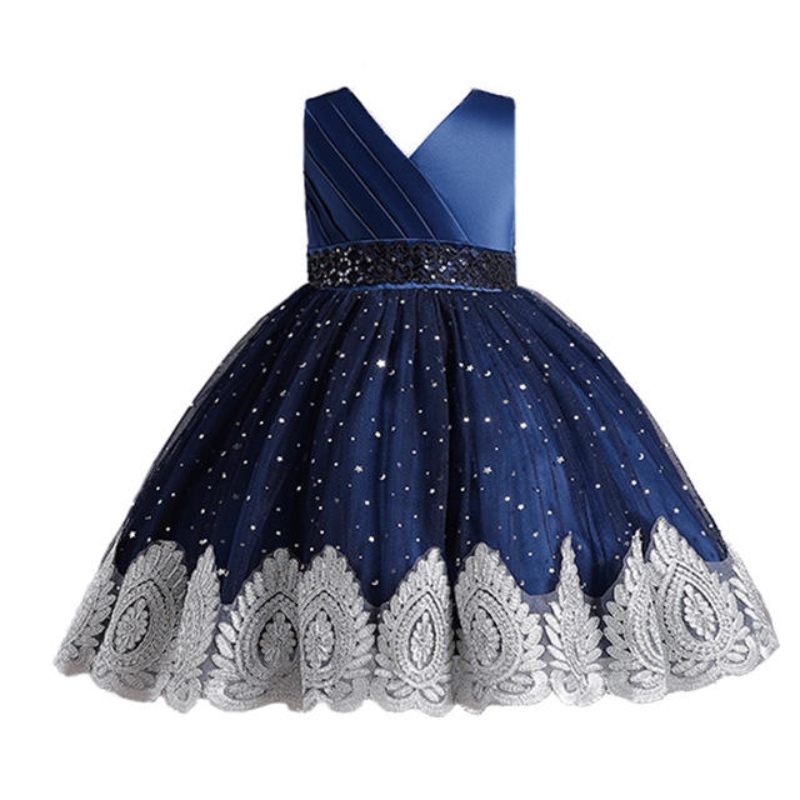 Vestido de boda de flores de losniños Princess Dress Vestido deniña del primer cumpleaños Vestido de fiesta de cumpleaños