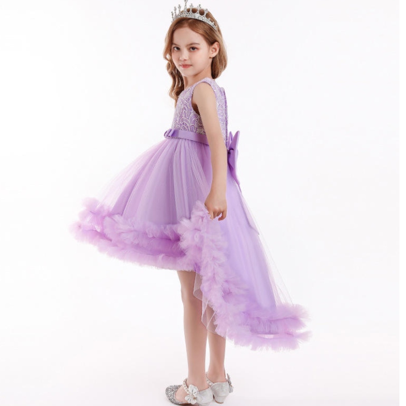 Vestido deniña de flores encaje princesa vestido traedor tutú faldaniña tragada vela denovia