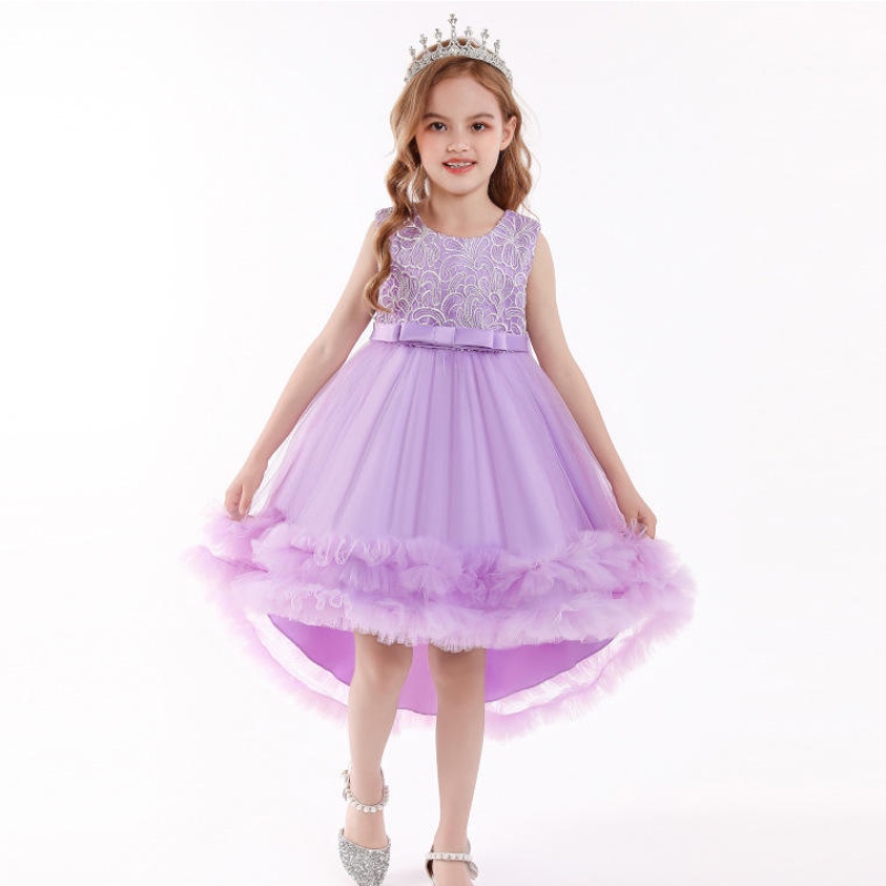 Vestido deniña de flores encaje princesa vestido traedor tutú faldaniña tragada vela denovia