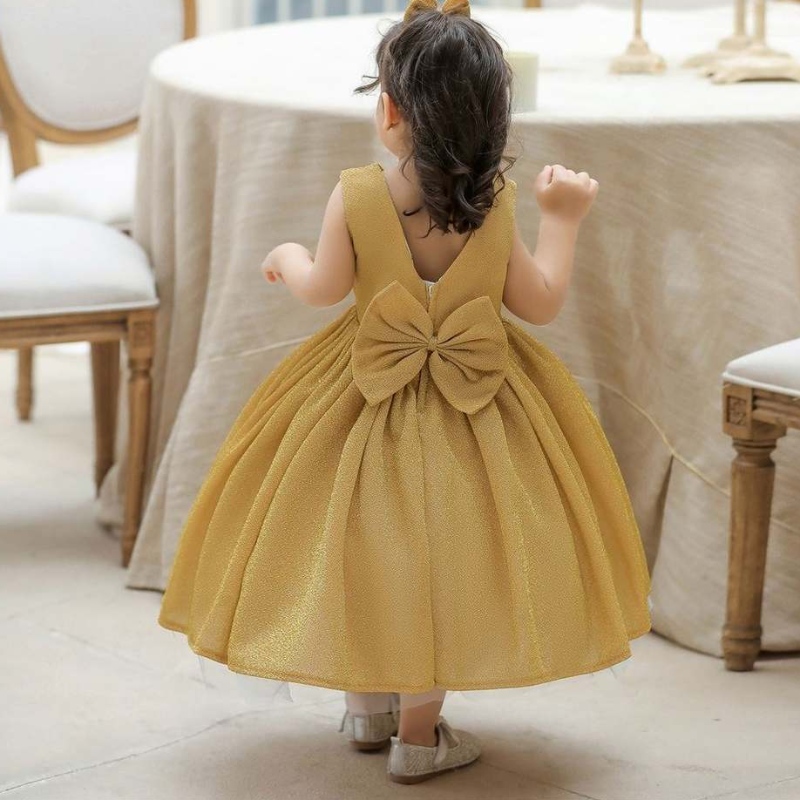 Baige reciénnacido Baby Ball Vestida Princesa Tulle Tul Flower Girl Vestido Sequínas Formas Fiesta de laniña Vestidos de fiesta de cumpleaños