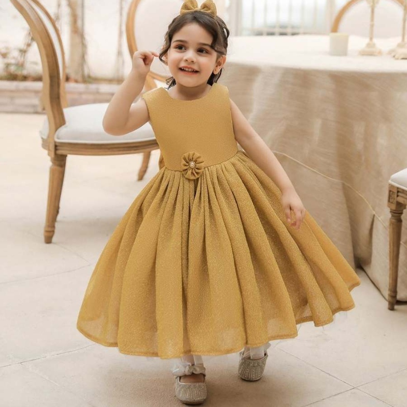 Baige reciénnacido Baby Ball Vestida Princesa Tulle Tul Flower Girl Vestido Sequínas Formas Fiesta de laniña Vestidos de fiesta de cumpleaños