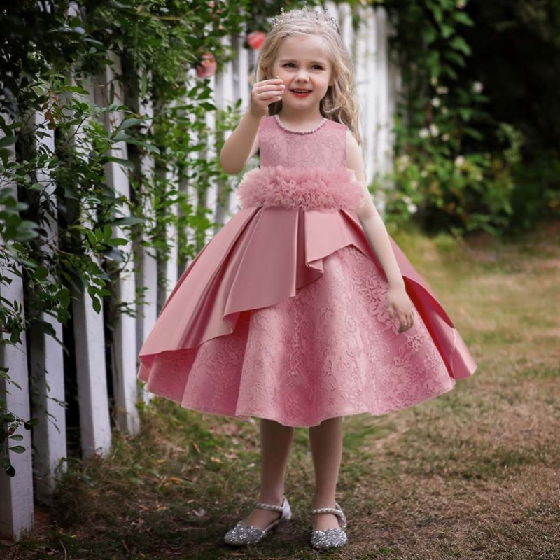Baige Hot Sale Baby Girl Event Frock Flower Girl Farty Wedding Clothing Wedding Ball Vestido