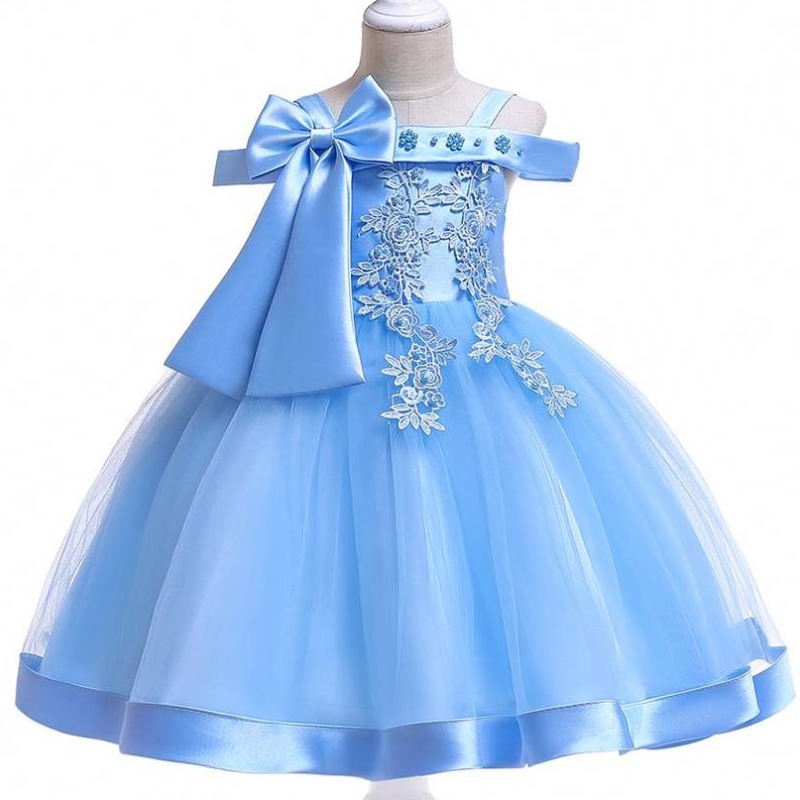 Baige New Frock Kids Party Vestido reciénnacido Flores Flores Luna llena Vestidos de cumpleaños L5081XZ