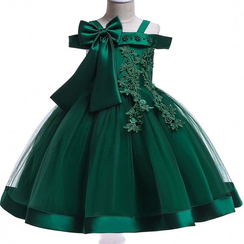 Baige New Frock Kids Party Vestido reciénnacido Flores Flores Luna llena Vestidos de cumpleaños L5081XZ