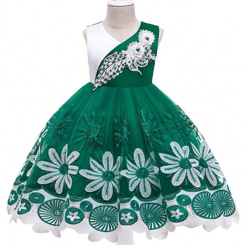 Baige Nuevo diseño Vestidos deniñas de flores Fiesta deniños Boda Princesa Princesa Vestido deniña L5266