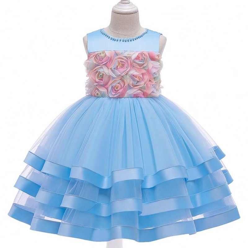 2020 Último vestido de vestidos vestidos paraniñas paraniños diseños de capas florales paraniños Vestidos de pelota paraniños L5196