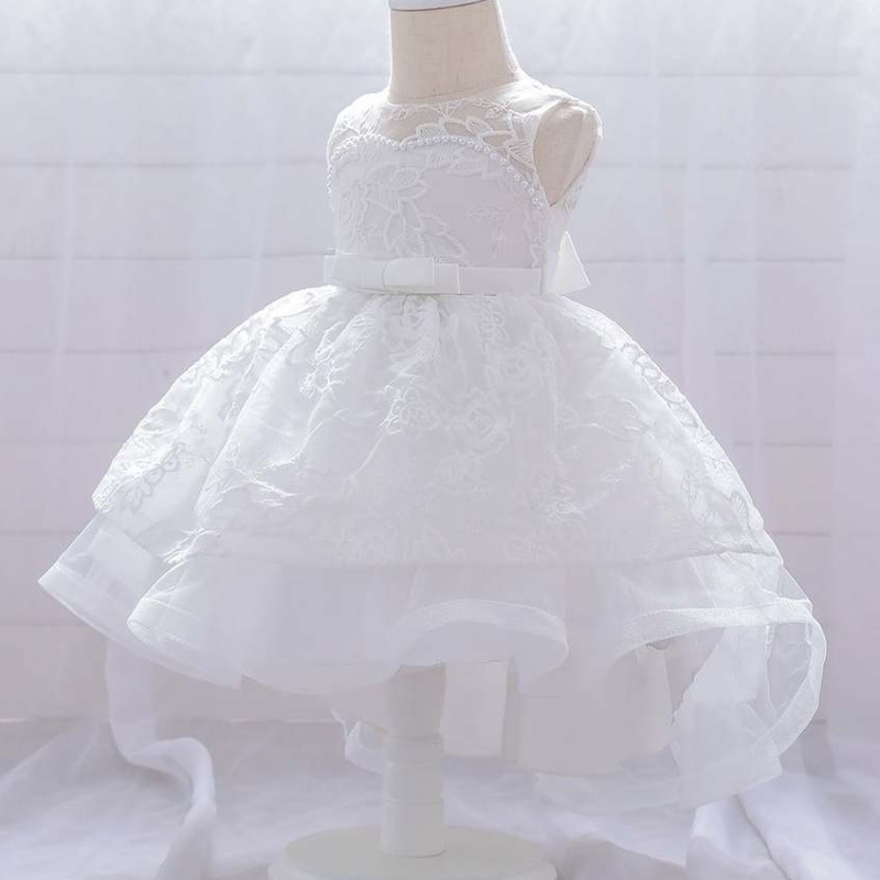 Diseños de vestir de encaje Net Frock Apparas Girls Frock Suits Fiesta de cumpleaños de Tail Long T1939XZ