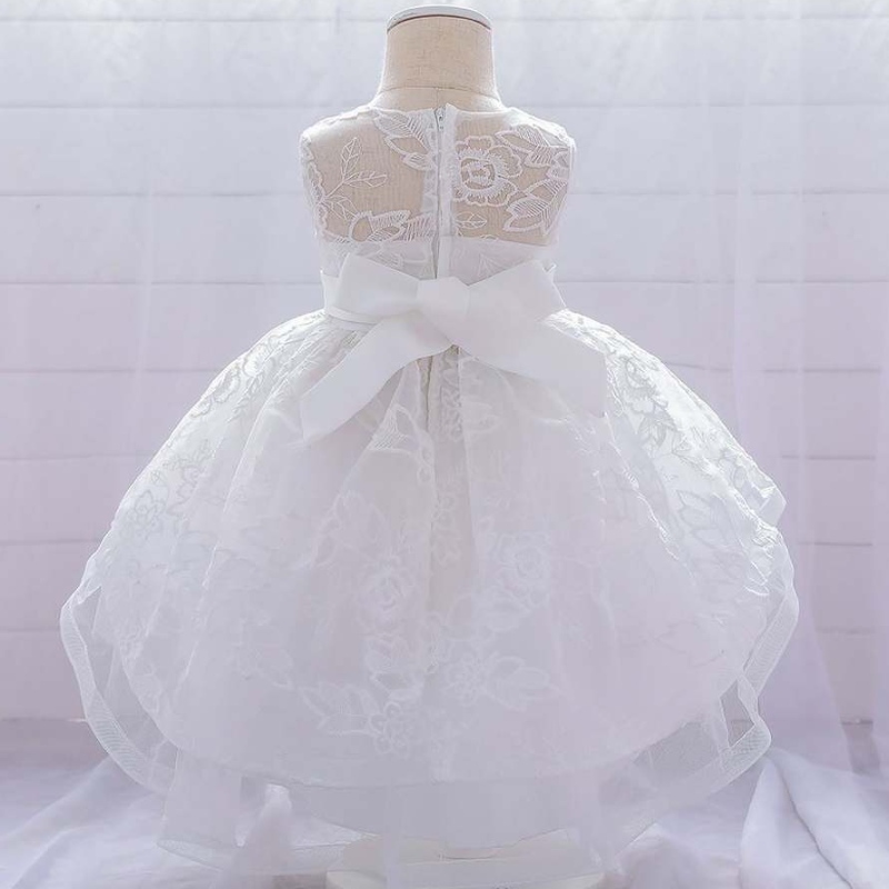 Diseños de vestir de encaje Net Frock Apparas Girls Frock Suits Fiesta de cumpleaños de Tail Long T1939XZ