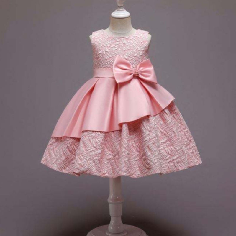 Baige Flower Girl Baby Baby Infant Girl Baptism Dress Flower Princesa Princesa Princesa Vestido de cumpleaños