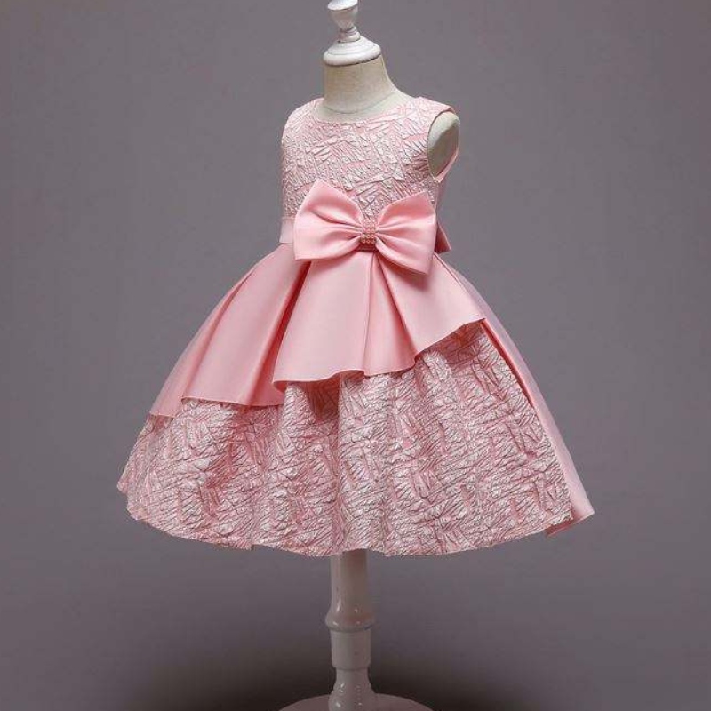Baige Flower Girl Baby Baby Infant Girl Baptism Dress Flower Princesa Princesa Princesa Vestido de cumpleaños