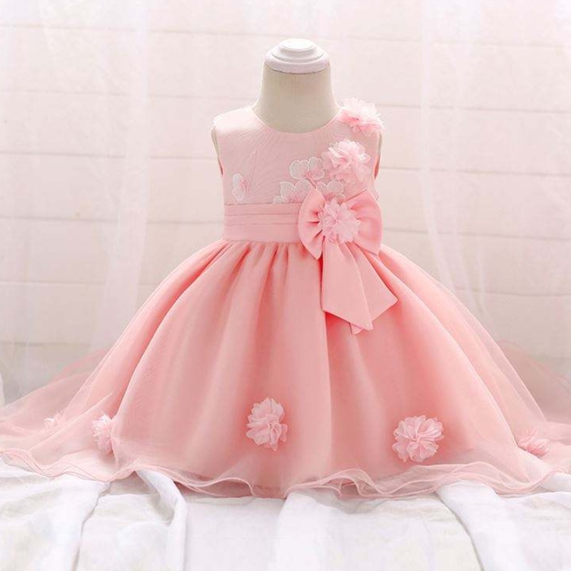 MAQTZ Factory Direct Wholesale Girls Vestidos paraniños Bow Fiesta de Navidad Vestido Trailing Frock paraniñas