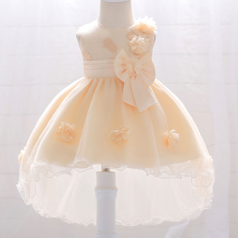 MAQTZ Factory Direct Wholesale Girls Vestidos paraniños Bow Fiesta de Navidad Vestido Trailing Frock paraniñas