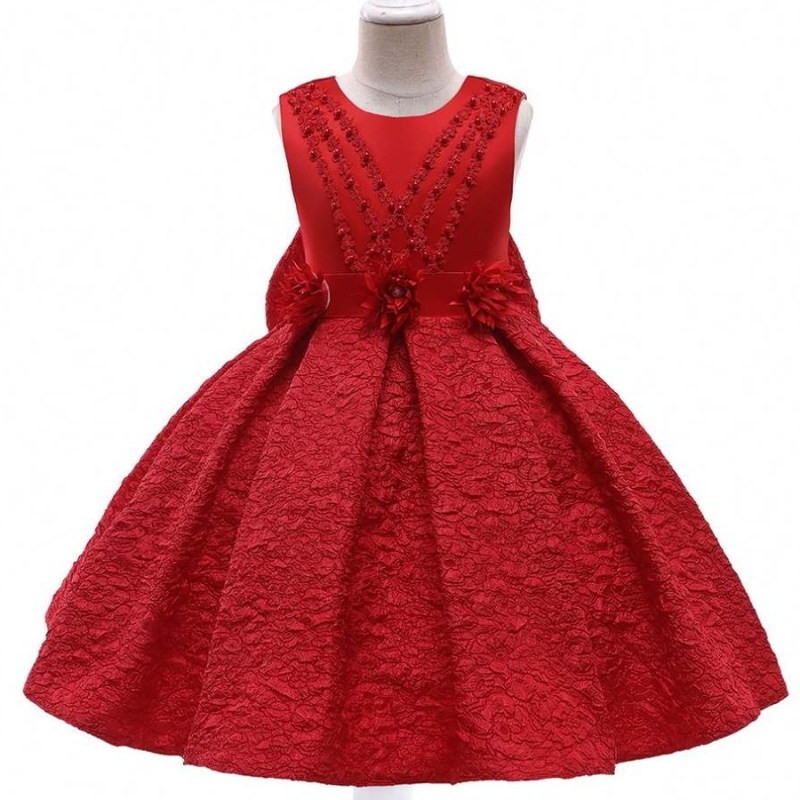 Baige Nuevo diseño Vestidos deniñas de flores paraniños Boda de la boda Party Gown Goder