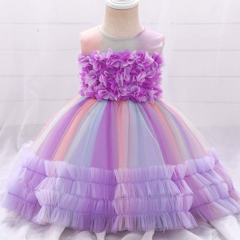 Baige Kids Birthday Dress Vestidos paraniñas reciénnacidas algodón de algodón