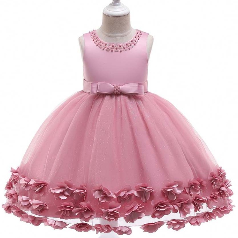 Baige ropa de bebé al por mayor chicas de flores de la flor de la pelota.