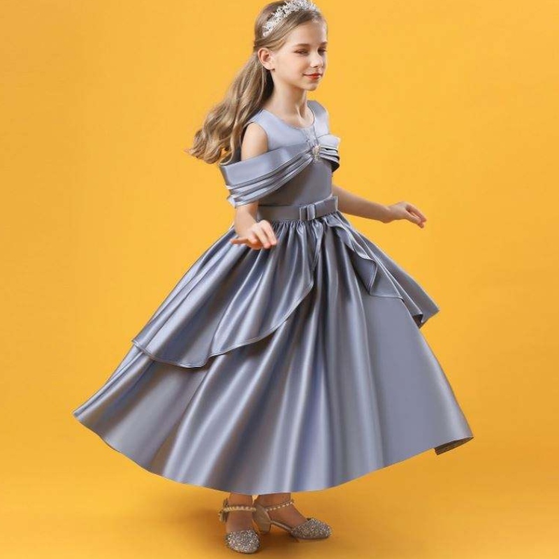 Baige Spring Nuevo llegada deniñas pequeñas \\ 'vestidos de cumpleaños para bebés vestidos largos 2073
