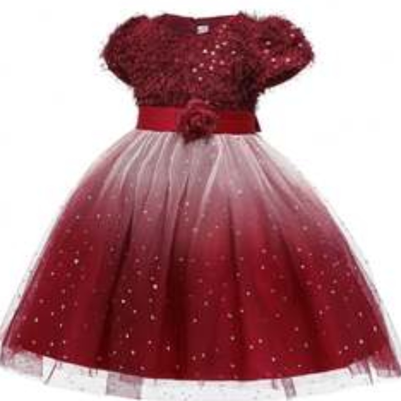 Baige Kids New Style Formal Ruffles Fiesta de la boda Tarde Princesa Flower Baby Girl Vestido L5161