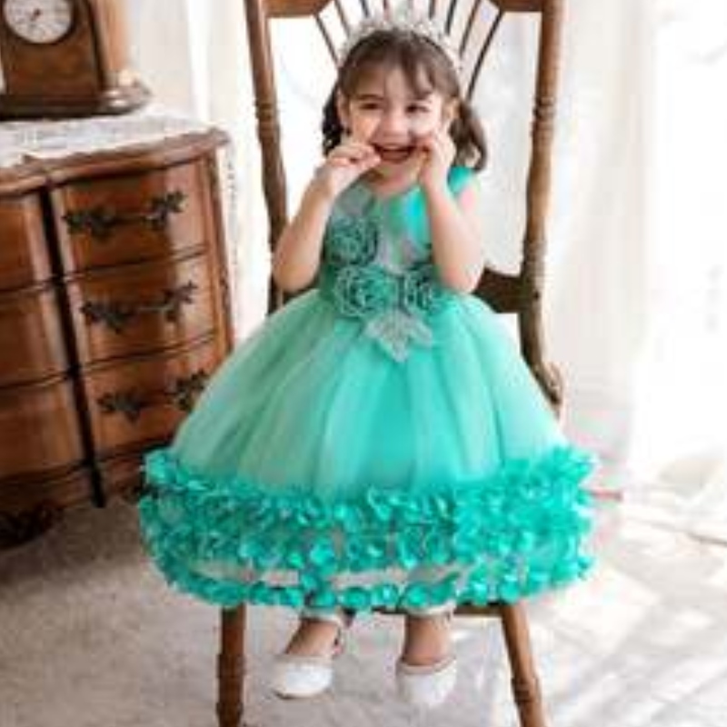 021 Baby Christmas Fancy Dress Baige Summer Frock Party Formal Princess Beautiful Baby Dress N2105
