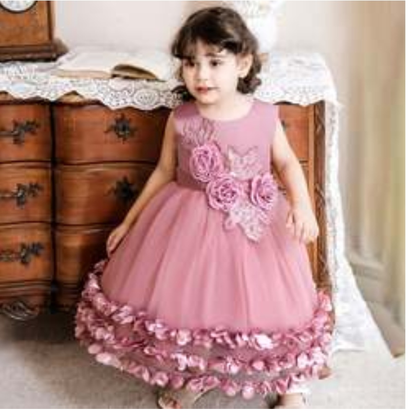021 Baby Christmas Fancy Dress Baige Summer Frock Party Formal Princess Beautiful Baby Dress N2105