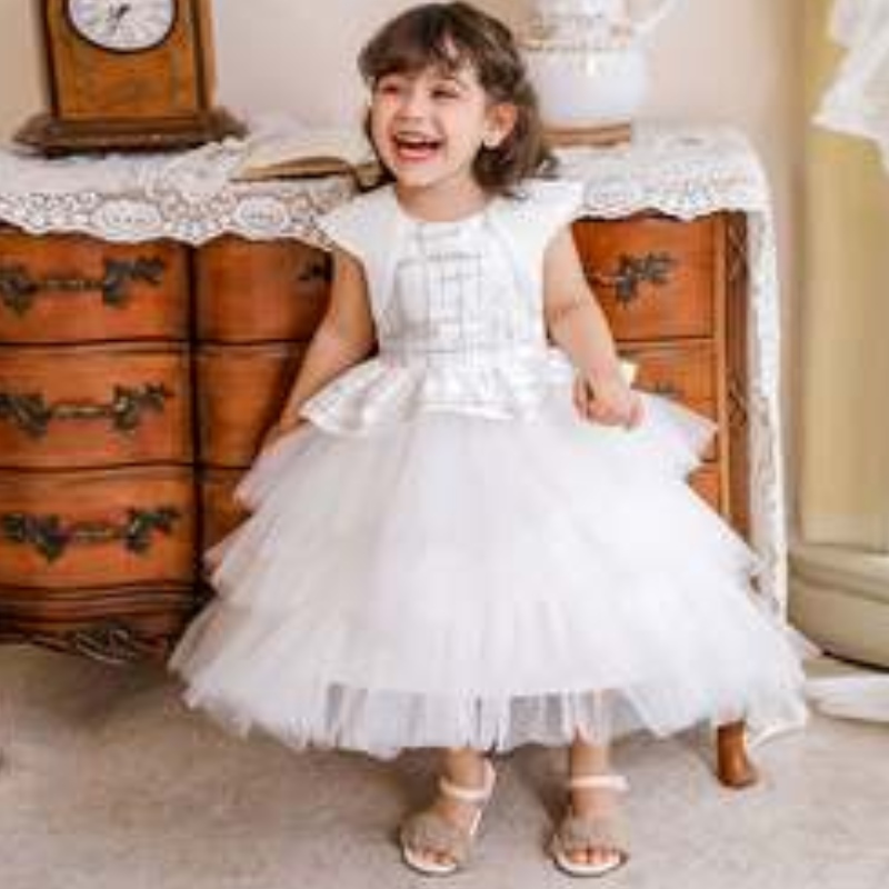 Baige Princesa al por mayor Dress Lectin Girls