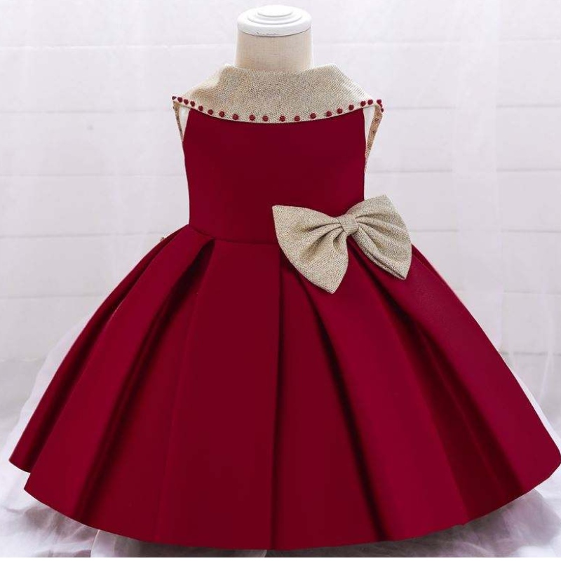 Baige sin mangas paraniños de cumpleaños ropa de cumpleaños de princesa 0-6y backless baby mini chicas vestidos l1986xz