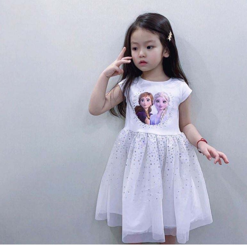 2020 PRECIO CARATE Summer Niños Baby Girl Vestido de algodón de algodón Princesa Elsa BX1703